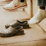 Photo socks with sandals fashion trend